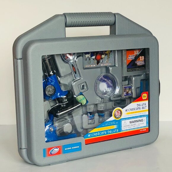 Eastcolight Deluxe Metal Microscope Set Multi-lingual (62 Pcs) New Sealed - Picture 9 of 16